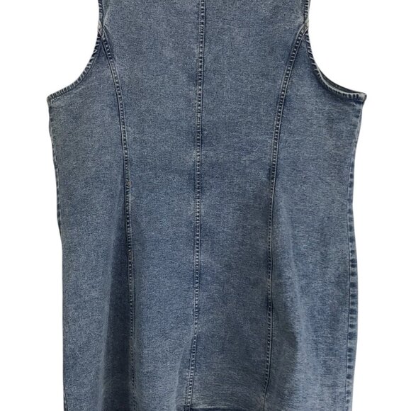 FRYE Denim Mini Dress Size XXL Denim Sleeveless Stretch Sleeveless Ladies - Picture 5 of 9